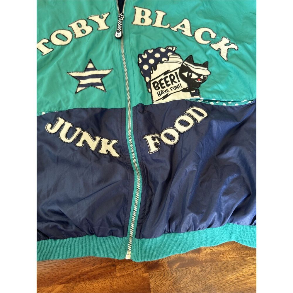 Vintage Toby Black a02 Jacket‎ Med - Picture 9 of 15